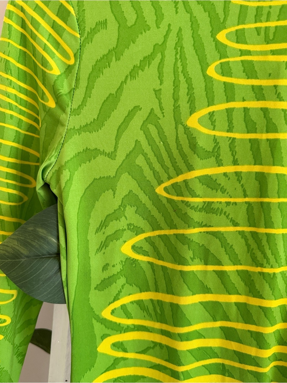 Green & Yellow Abstract Print Long Sleeve Top - Picture 4 of 6